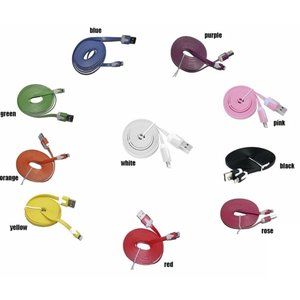 10-Pack 8-Pin 6 Ft USB Data Sync & Charging Cable